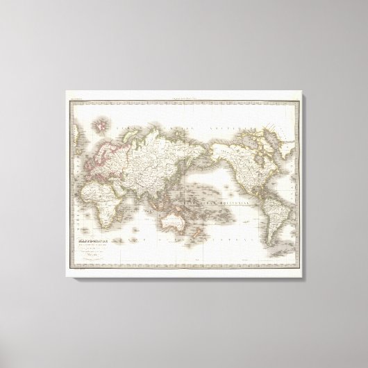 Mappemonde - Globe-Karte Leinwanddruck (Vorderseite)
