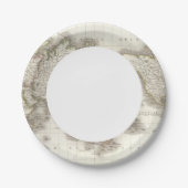 Mappemonde - Globe-Karte Pappteller (Vorderseite)