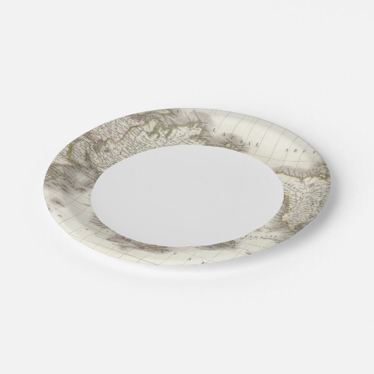 Mappemonde - Globe-Karte Pappteller (Schrägansicht)