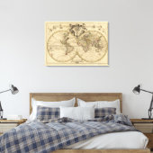 Mappemonde Leinwanddruck (Insitu (Schlafzimmer))