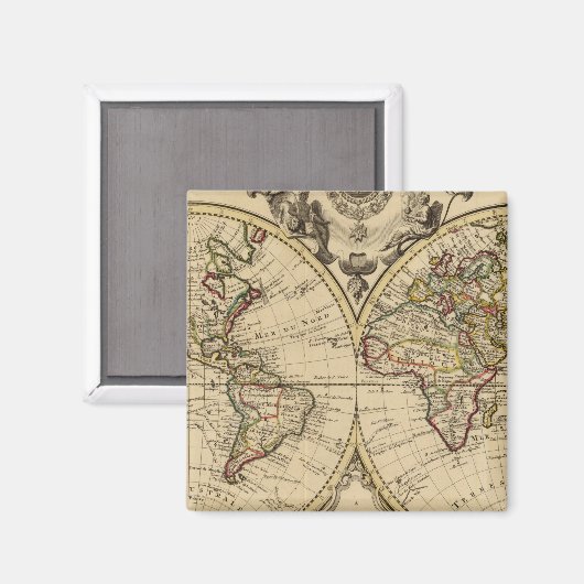 Mappemonde Magnet (Vorderseite/Rückseite)