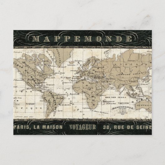 Mappemonde Postkarte (Vorderseite)