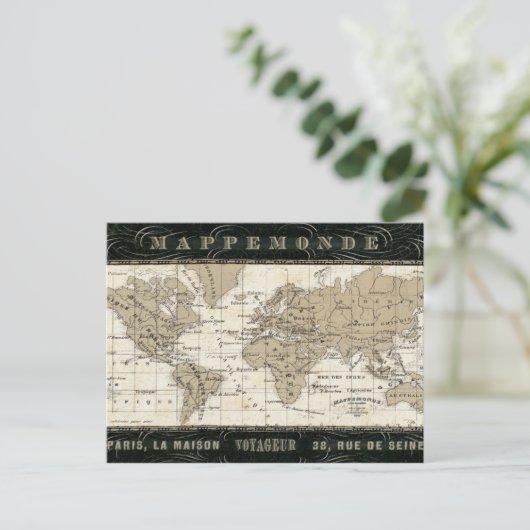 Mappemonde Postkarte (Stehend Vorderseite)