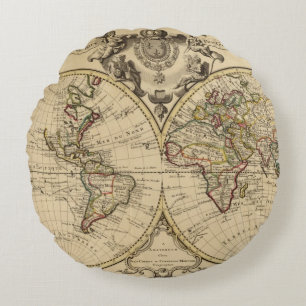 Mappemonde Rundes Kissen
