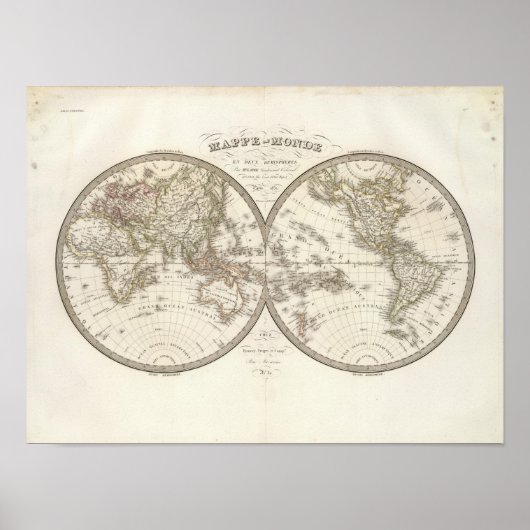 Mappemonde - Weltkarte Poster (Vorne)