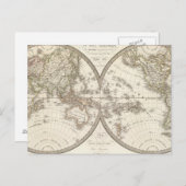 Mappemonde - Weltkarte Postkarte (Vorne/Hinten)