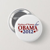 Mappen der Frauen für Obama 2012 Button (Vorne & Hinten)
