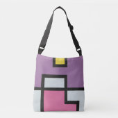 【mapper #2】幾何学 抽象画 モダン レトロ tragetaschen mit langen trägern (Vorderseite)