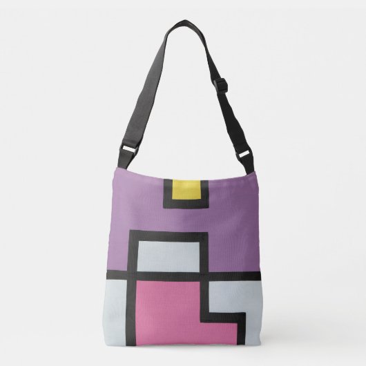 【mapper #2】幾何学 抽象画 モダン レトロ tragetaschen mit langen trägern (Vorderseite)