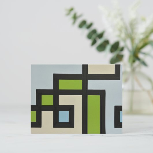 【mapper #3】ポストカード 抽象画　モダン　レトロ  postkarte (Stehend Vorderseite)