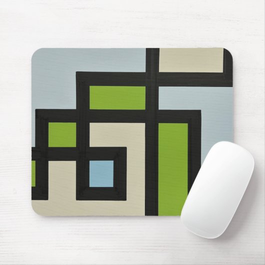 【mapper #3】マウスパッド 抽象画 モダン レトロ mousepad (Mit Mouse)