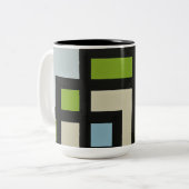 【mapper #3】マグ 幾何学 モダン 抽象画 zweifarbige tasse (Vorderseite Links)