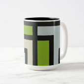 【mapper #3】マグ 幾何学 モダン 抽象画 zweifarbige tasse (VorderseiteRechts)