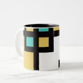 mapper #4 マグカップ 幾何学 抽象画 モダン レトロ zweifarbige tasse (Vorderseite Links)