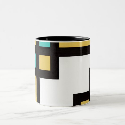mapper #4 マグカップ 幾何学 抽象画 モダン レトロ zweifarbige tasse (Mittel)