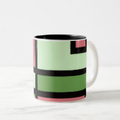 mapper #5 マグカップ　抽象画　幾何学　モダン zweifarbige tasse (VorderseiteRechts)