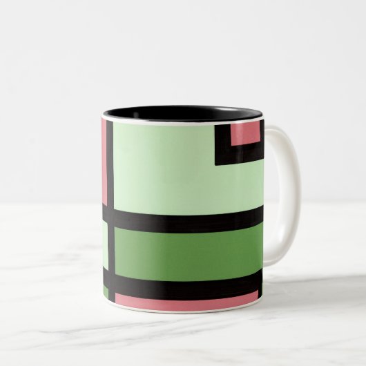 mapper #5 マグカップ 抽象画 幾何学 モダン zweifarbige tasse (VorderseiteRechts)