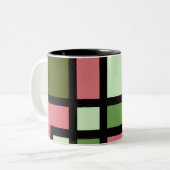 mapper #5 マグカップ　抽象画　幾何学　モダン zweifarbige tasse (Vorderseite Links)
