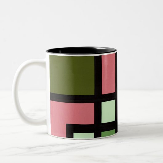 mapper #5 マグカップ　抽象画　幾何学　モダン zweifarbige tasse (Links)