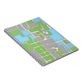 Maps Spiral Notebook - Blau Notizblock (Rechte Seite)