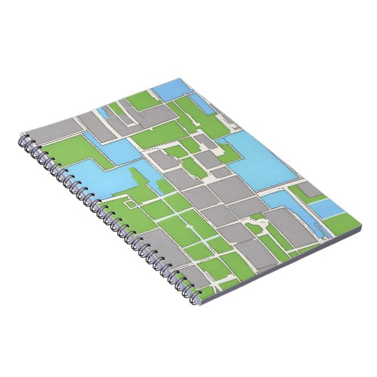 Maps Spiral Notebook - Blau Notizblock (Rechte Seite)