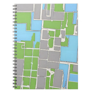 Maps Spiral Notebook - Blau Notizblock