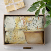 "Maps & Travel Elegance: Adventure Awaits" Seidenpapier (Geschenk)