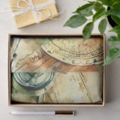 "Maps & Travel Whispers: Adventure Awaits" Seidenpapier (Geschenk)