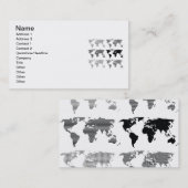 Maps World Continents Styles Designs Visitenkarte (Vorne/Hinten)