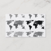 Maps World Continents Styles Designs Visitenkarte (Rückseite)