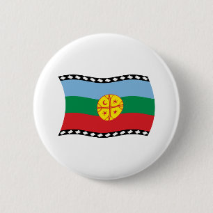 Mapuche-Flagge Knopf Button