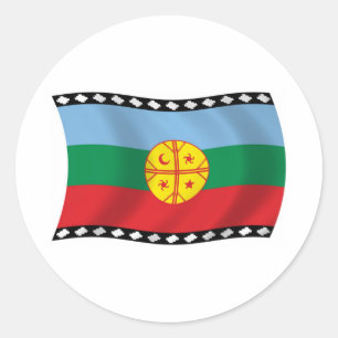 Mapuche-Flaggen-Aufkleber Runder Aufkleber