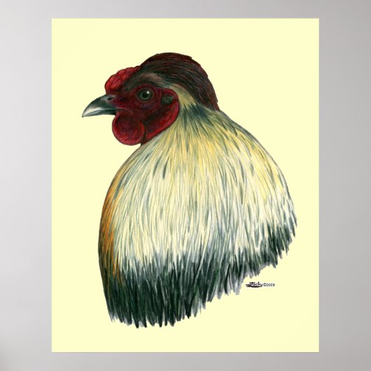 Mapuche Huastec Rooster Poster (Vorne)