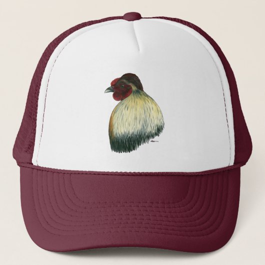 Mapuche Huastec Rooster Truckerkappe (Vorderseite)