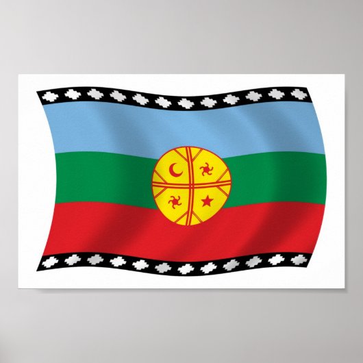 Mapuches Flag Poster drucken (Vorne)