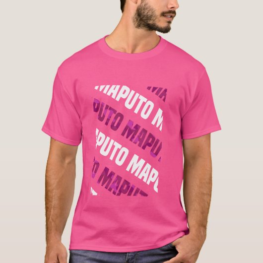 Maputo Camouflage Muster Pink Camouflage T-Shirt (Vorderseite)