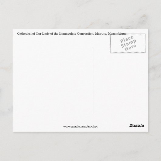 Maputo-Kathedrale Postkarte (Rückseite)