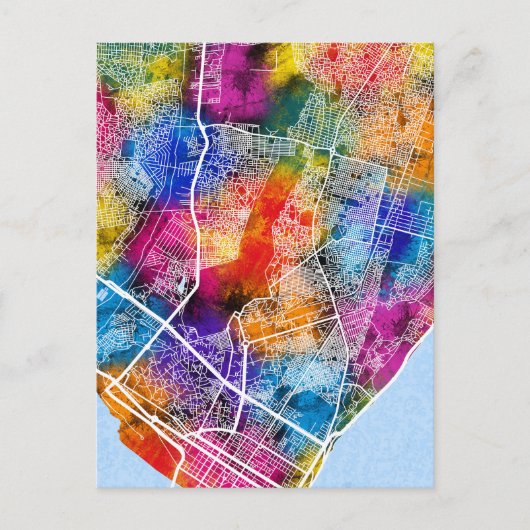 Maputo Mosambik Stadtplan Postkarte (Vorderseite)