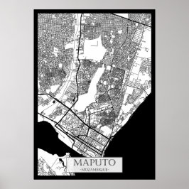 Maputo Mozambique City Map Poster