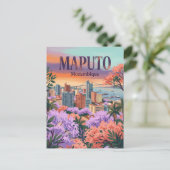 Maputo Skyline Mosambik Postkarte (Stehend Vorderseite)