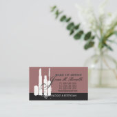 Maquillage chic Makeup Artist Cosmetologin MUA Visitenkarte (Stehend Vorderseite)