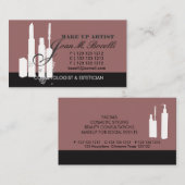 Maquillage chic Makeup Artist Cosmetologin MUA Visitenkarte (Vorne/Hinten)
