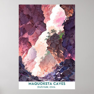 Maquoketa Caves Staat Park, Iowa Poster