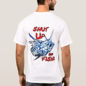 Mar1 Sportfischerei ist vorbei und Fisch trocknet  T-Shirt (Rückseite)