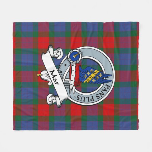 Mar Clan Abzeichen Tartan Kariert Fleecedecke (Vorderseite (Horizontal))