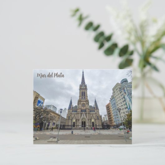 Mar del Plata, Argentinien, Basilica Los Santos Postkarte (Stehend Vorderseite)