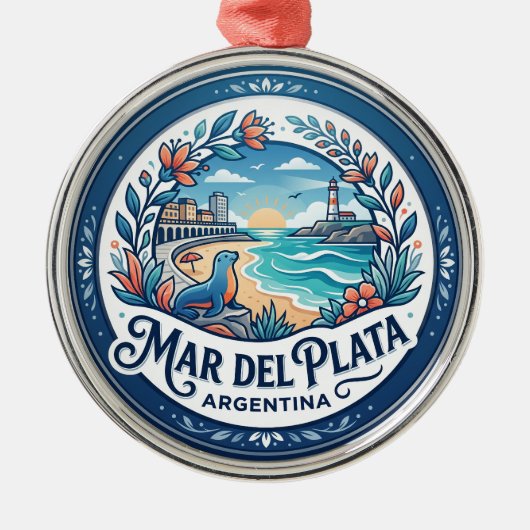 Mar del Plata Argentinien Ornament Aus Metall (Vorne)