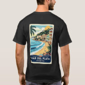 Mar del Plata Argentinien Poster T-Shirt (Rückseite)