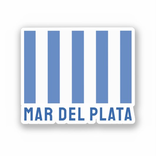 Mar del Plata (Flagge), Argentinien Aufkleber (Vorderseite)