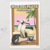 Mar del Plata Strandposter Briefpapier (Vorderseite)